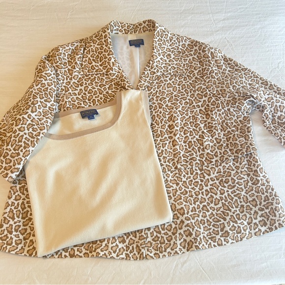 Pendleton Silk Cotton Sweater Shell Tank 2X Cream Taupe Summer Layer - Picture 10 of 15